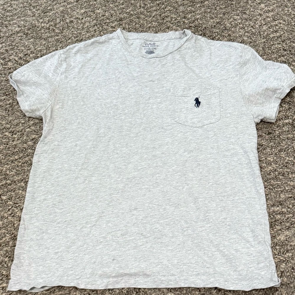 Polo by Ralph Lauren Men's Light Gray Tee